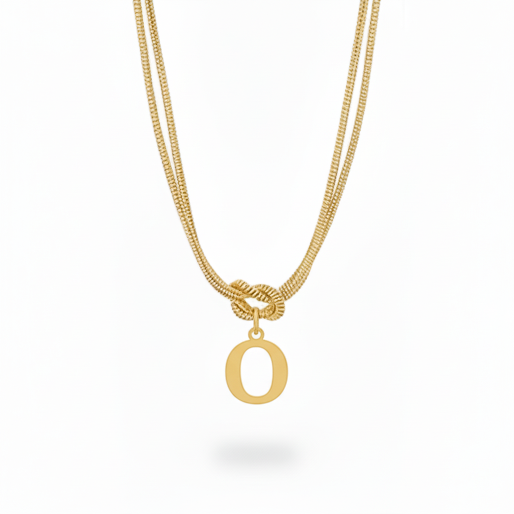 Initial Necklace "Alphabet Knot"