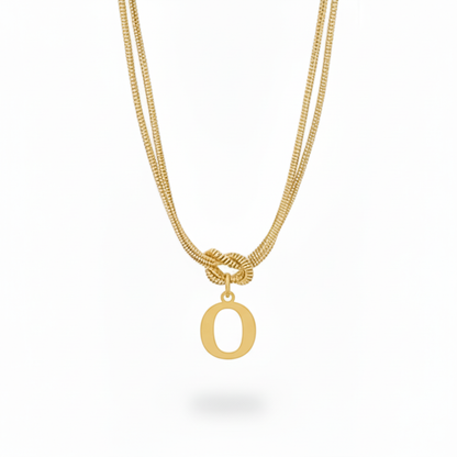 Initial Necklace "Alphabet Knot"