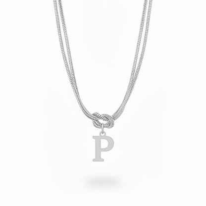 Initial Necklace "Alphabet Knot"