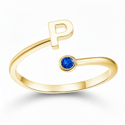 Adjustable Initial Ring "Essence"
