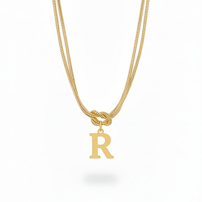 Initial Necklace "Alphabet Knot"