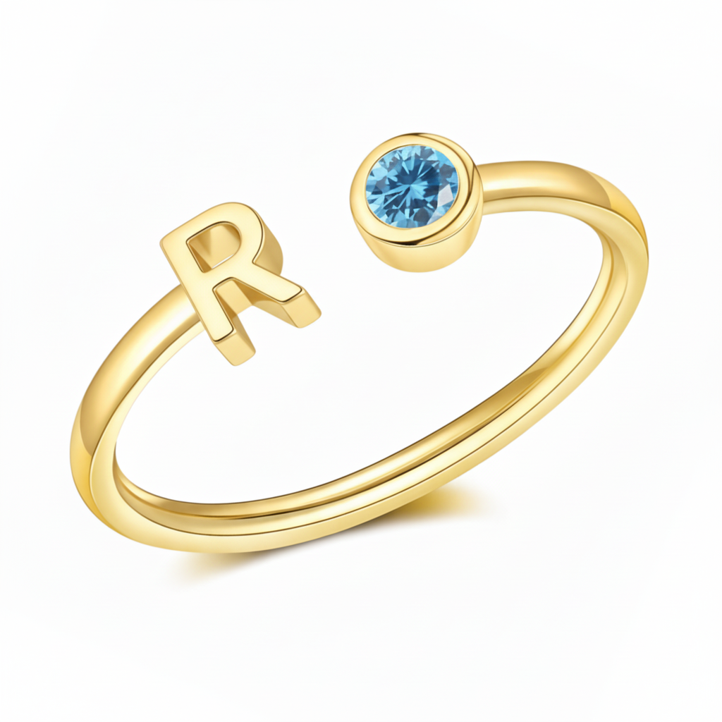 Adjustable Initial Ring "Essence"