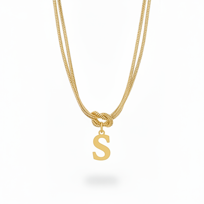 Initial Necklace "Alphabet Knot"