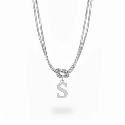 Initial Necklace "Alphabet Knot"