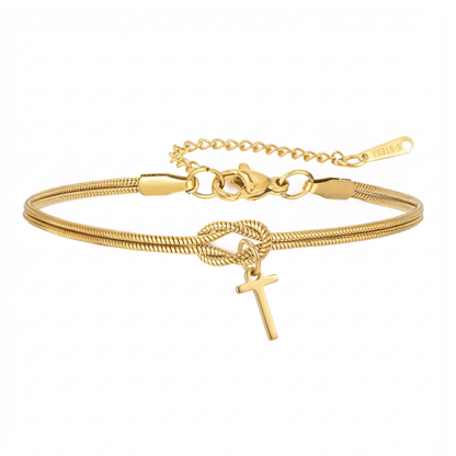 Double Initial Bracelet "Knot"