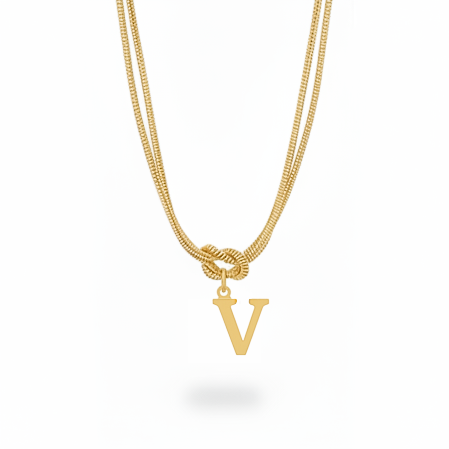 Initial Necklace "Alphabet Knot"