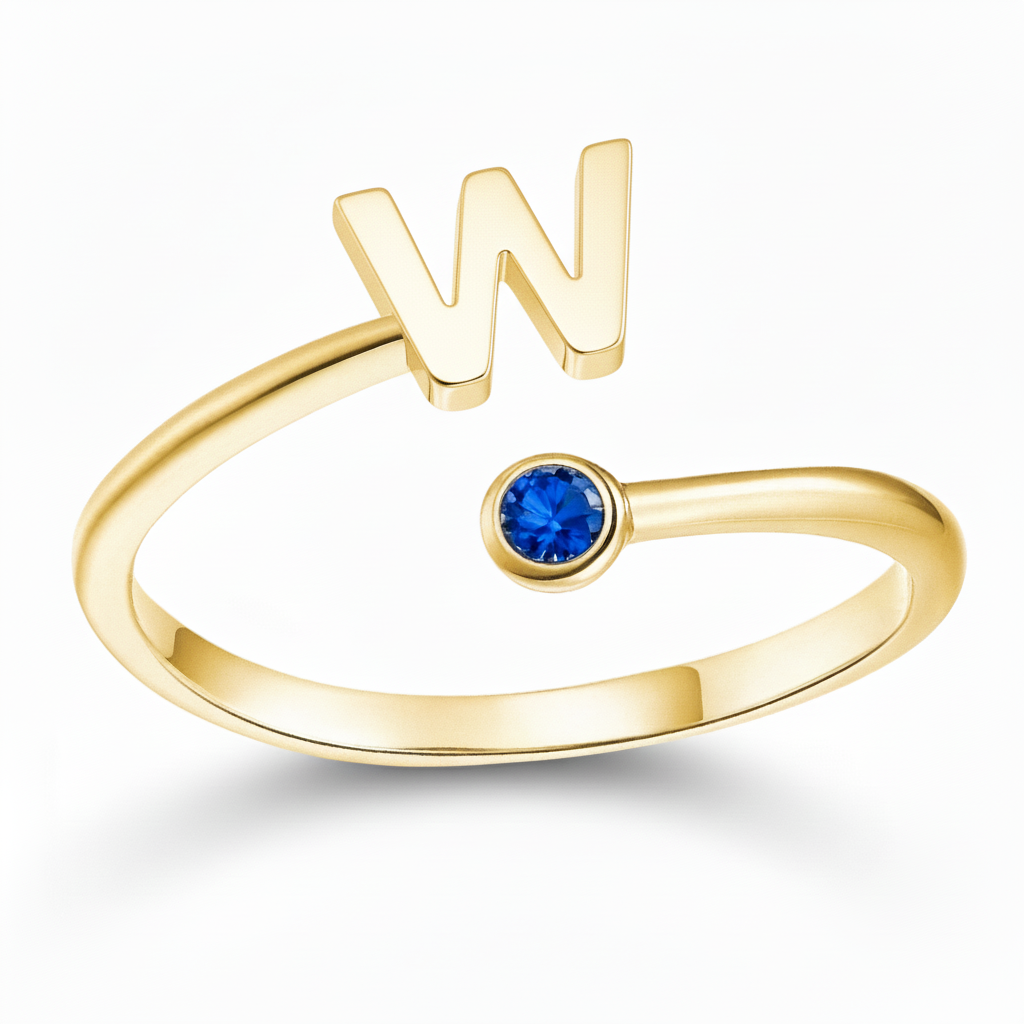 Adjustable Initial Ring "Essence"