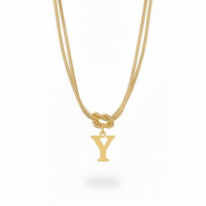 Initial Necklace "Alphabet Knot"