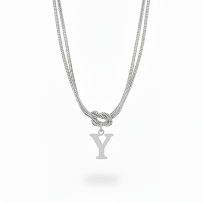 Initial Necklace "Alphabet Knot"