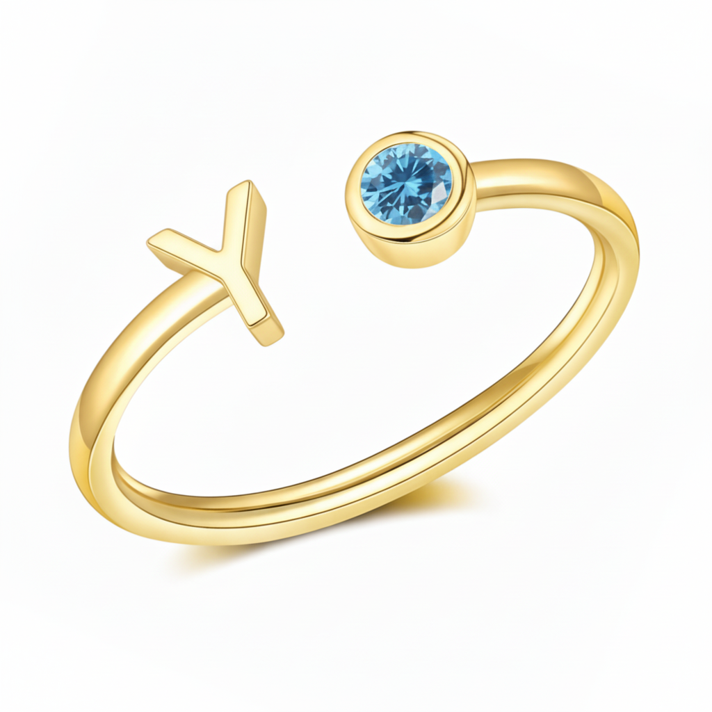 Adjustable Initial Ring "Essence"