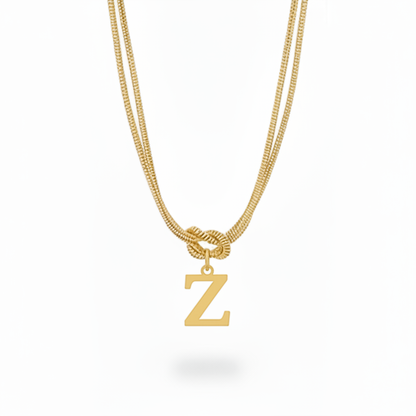 Initial Necklace "Alphabet Knot"