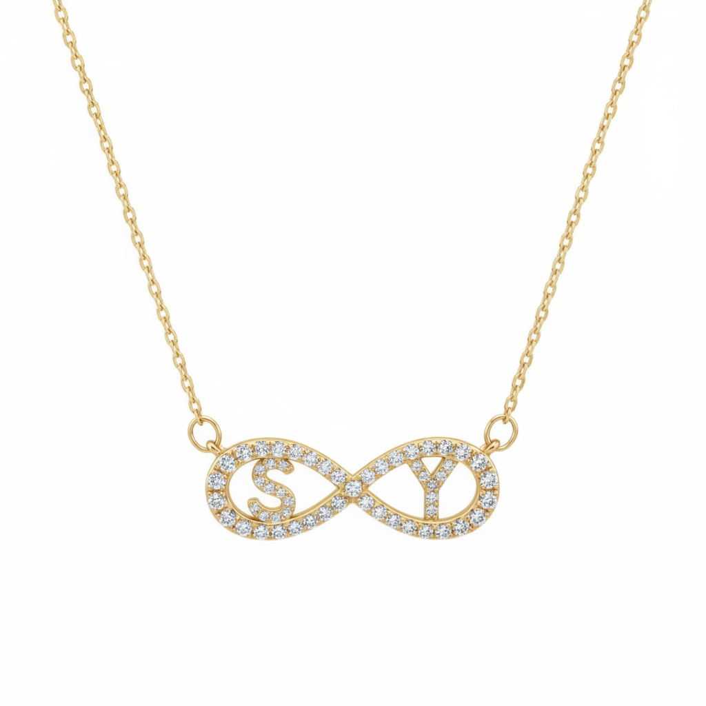 Initial Necklace "Infinity"