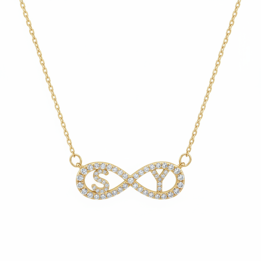Initial Necklace "Infinity"