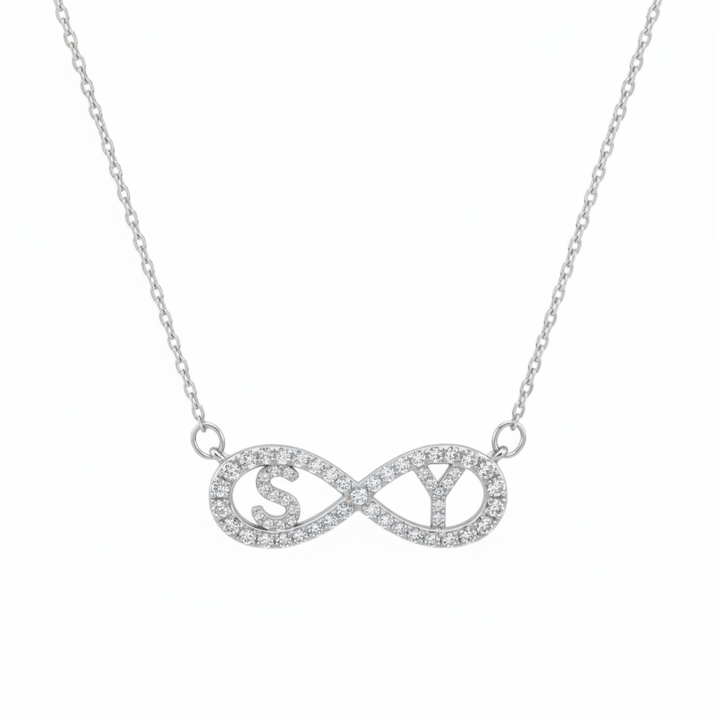 Initial Necklace "Infinity"