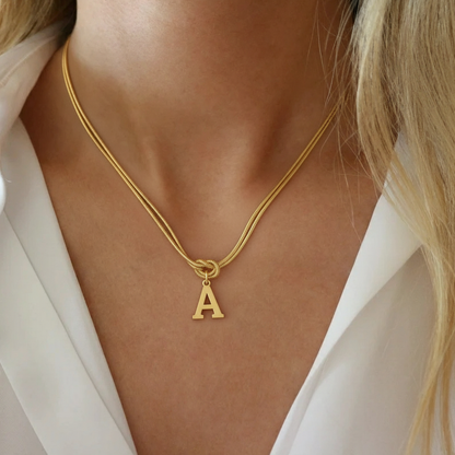Initial Necklace "Alphabet Knot"