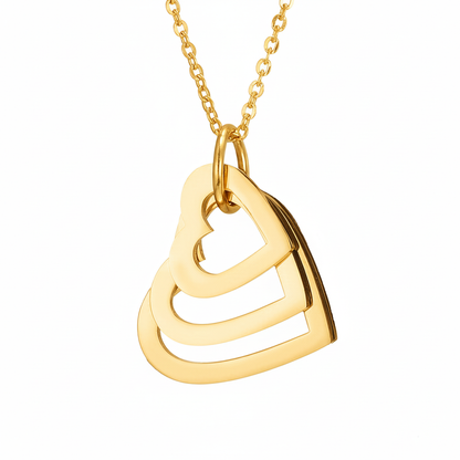 Name Necklace "Nested Hearts"
