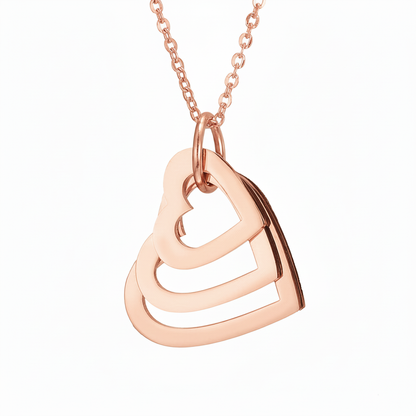 Name Necklace "Nested Hearts"