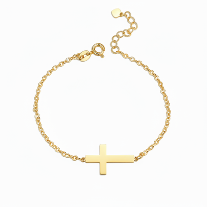 Name Bracelet "Sideways Cross"