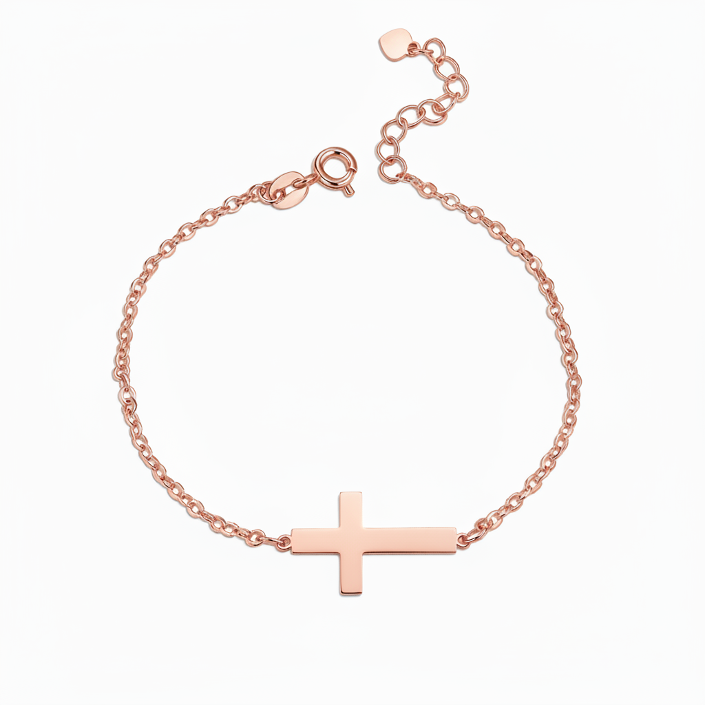 Name Bracelet "Sideways Cross"