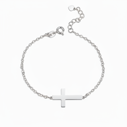 Name Bracelet "Sideways Cross"