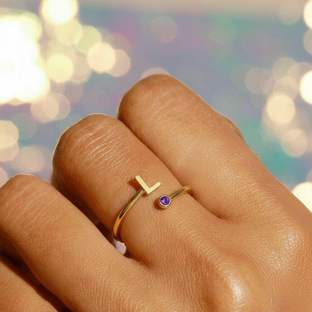 Adjustable Initial Ring "Essence"