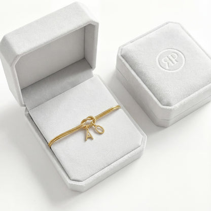 Double Initial Bracelet "Knot"