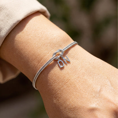 Double Initial Bracelet "Knot"