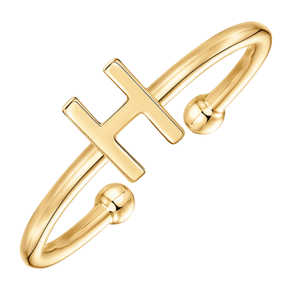 RICCARDI - BAGUE AJUSTABLE "Initial Chic" - Riccardi