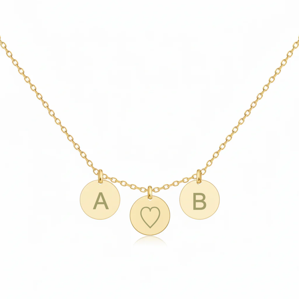 Initial Necklace “Initial disc”