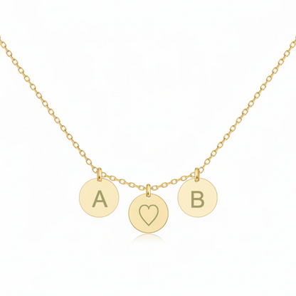 Initial Necklace “Initial disc”