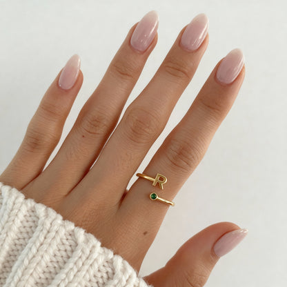 Adjustable Initial Ring "Essence"